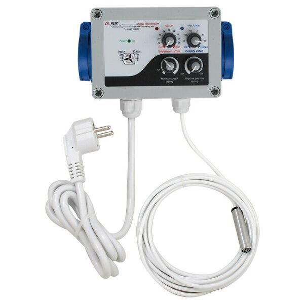 GSE digitaler Klimacontroller für Temp. u. Luftfeuchte Zu-, Abluft  (2LHY) 2A